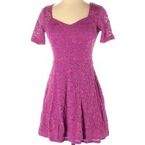 Pins & Needles Lace Dress in Purple